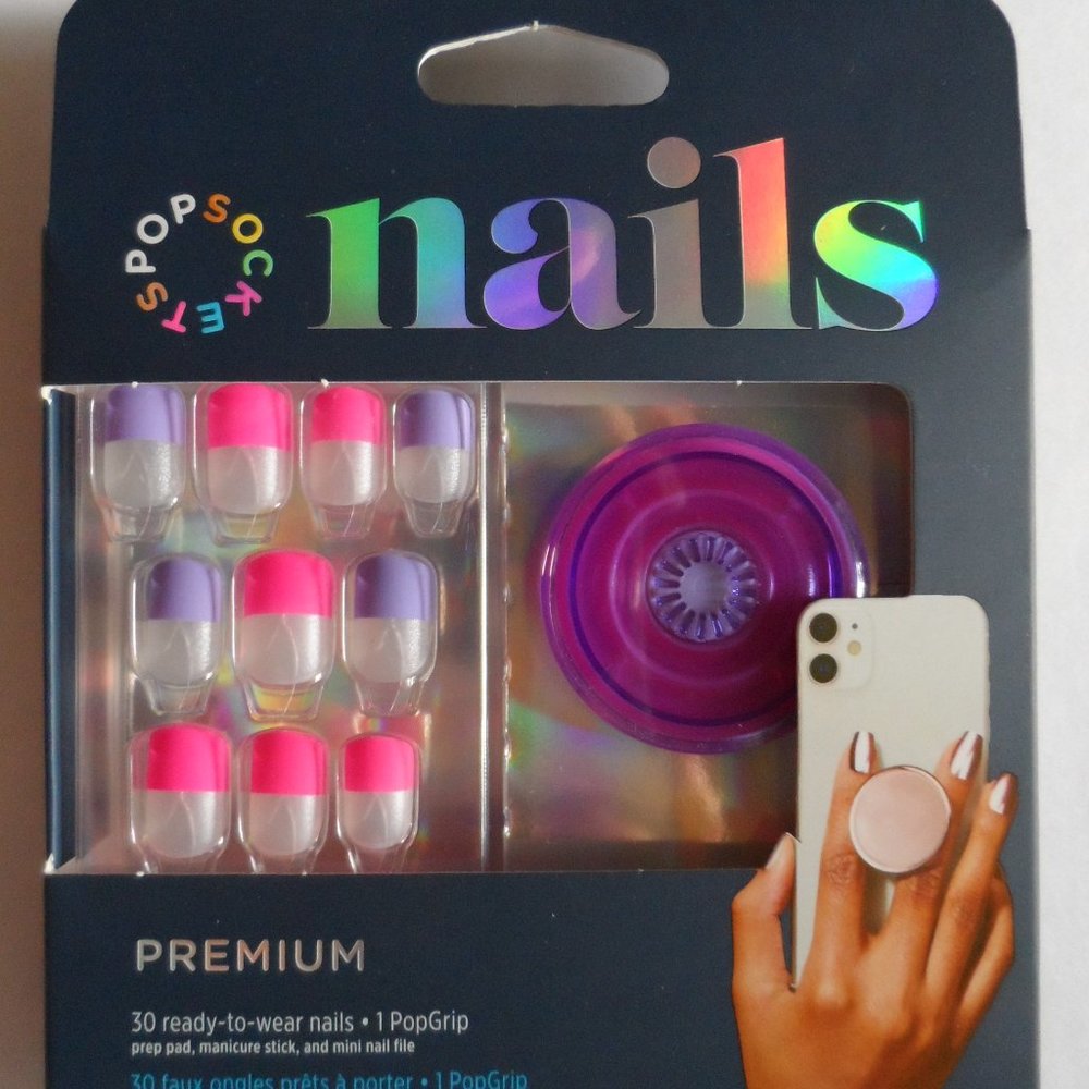PopSockets - Nails + PopGrip - Neon Coast